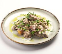 Свинина с лесными грибами