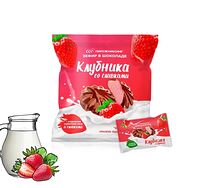 Зефир Пирожникофф Клубника со сливками в шоколаде