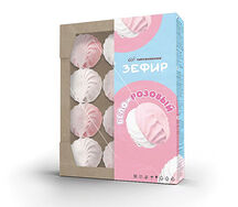 Зефир в пудре бело-розовый