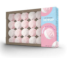 Зефир в пудре бело-розовый