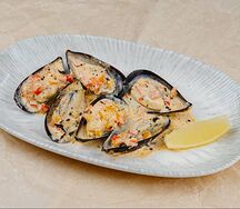 Мидии в сливочном соусе