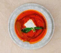Томатный суп со страчателлой