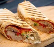 Люля в лаваше с овощами 