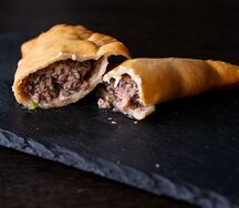 Чебурек с бараниной и зеленью