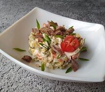 Оливье с говядиной