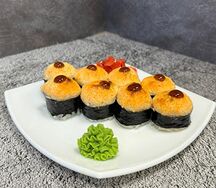 Запечённый ролл с лососем