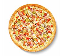 Пицца Чизбургер на толстом тесте 