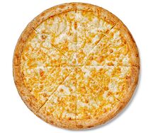 Пицца Удовольствие с сыром на тонком тесте 