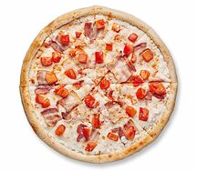 Пицца Карбонара на толстом тесте стандарт