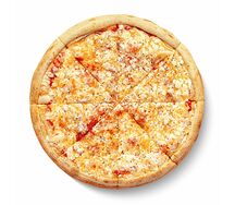 Пицца Четыре сыра на тонком тесте 