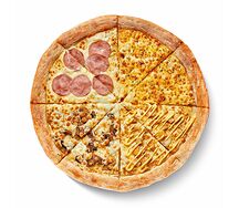 Пицца 4 вкуса на толстом тесте биг