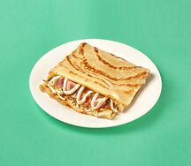 Блин с курицей и грибами