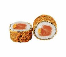 Жареный ролл с острым лососем