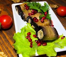 Рулеты из баклажанов