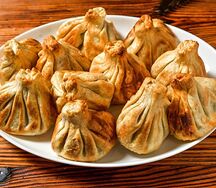 Жареные хинкали из баранины