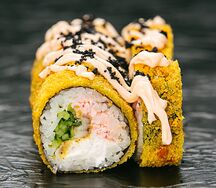 Ролл жареный с крабом и тилапией