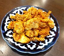 Макароны с курицей