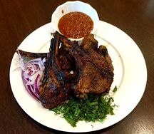 Стейк из Баранины с ребрышками на мангале