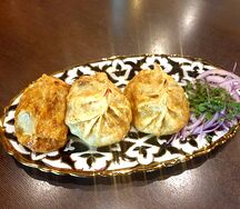 Манты жаренные узбекские с говядиной