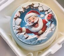 Муссовый бенто-торт Дед мороз