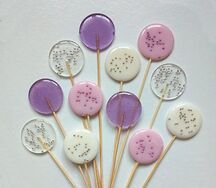 Леденец на палочке из сахара 6 шт