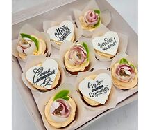 Капкейки Цветы на 8 марта