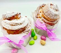 Кулич Краффин с арахисовой нугой и карамелью