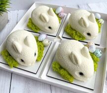 Муссовые пироженки Пасхальные кролики