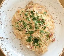 Ризотто со свининой и вешенками