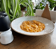 Тальятелле со слабосоленым лососем