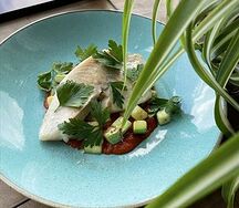 Тилапия с хрустящими кабачками