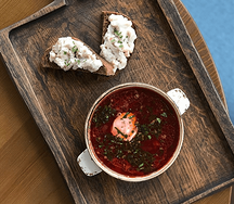 Борщ со смальцем