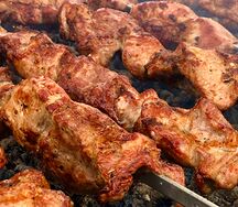 Шашлык из cвиной шеи на углях