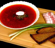 Борщ с говядиной купеческий