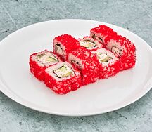 Ролл Калифорния с крабом в упаковке