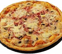 Пицца с ветчиной и грибами