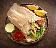 Донер в лепешке