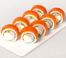 Филадельфия с тигровой креветкой Гранд ролл