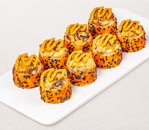 Лосось шиитаке запеченный ролл