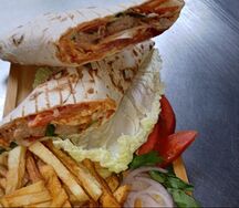 Шаурма со свининой в сырном лаваше