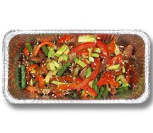 Салат со свининой и овощами