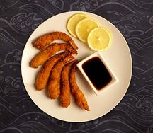 Креветки темпурные с соусом