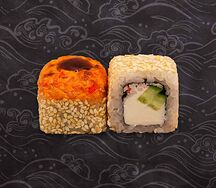 Спайси запечённый лосось с крабом