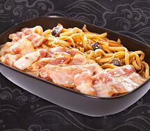 Удон цыплёнок с беконом