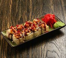 Запеченный ролл с лососем