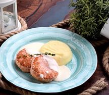 Котлеты из тигровых креветок и крабового мяса