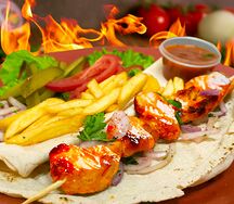 Шашлык на шпажках (шиш-таук)