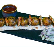 Картофель беби с салом на костре