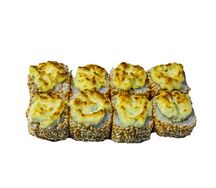 Запеченный с жареным лососем