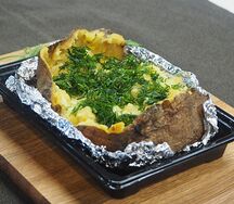 Постный печеный картофель